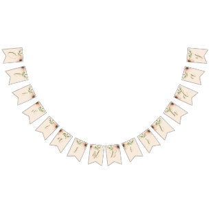 Growing Like a Weed 1st birthday girl, Bunting Flags