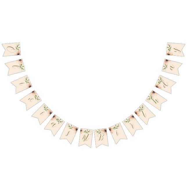 Growing Like a Weed 1st birthday girl, Bunting Flags (All)