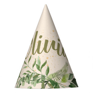 Growing Like a Weed, floral, Party Hat
