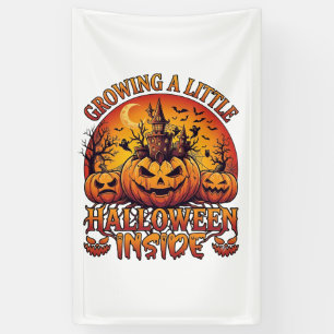 Growing Little Halloween Inside Pumpkins Haunted C Banner