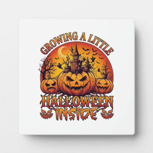 Growing Little Halloween Inside Pumpkins Haunted C Plaque