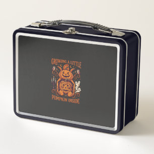 Growing Little Pumpkin Inside Halloween Pumpkins G Metal Lunch Box