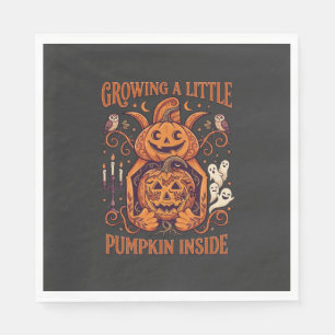 Growing Little Pumpkin Inside Halloween Pumpkins G Napkin