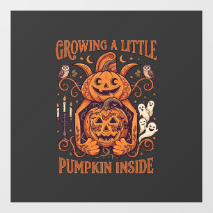 Growing Little Pumpkin Inside Halloween Pumpkins G Window Cling
