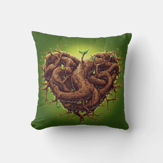 Growing Love Throw Pillow (Front)