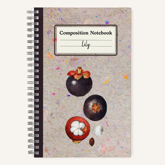 Growing Mangosteen Personalized Composition Notebook (Front)