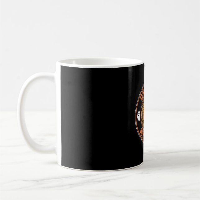 Growing My Fangs Halloween Pumpkin Ghost Design_1 Coffee Mug (Left)
