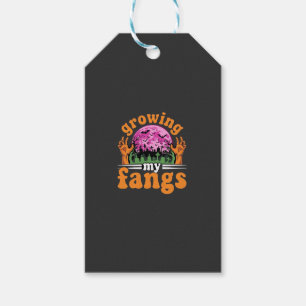 Growing My Fangs Halloween Vampire Design_1 Gift Tags