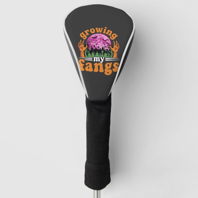 Growing My Fangs Halloween Vampire Design_1 Golf Head Cover (Front)