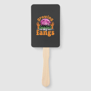 Growing My Fangs Halloween Vampire Design_1 Hand Fan