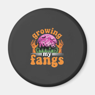 Growing My Fangs Halloween Vampire Design_1 Magnet
