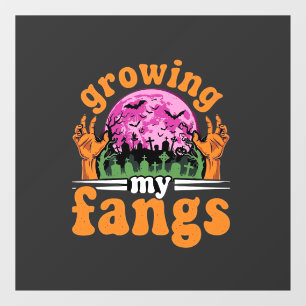 Growing My Fangs Halloween Vampire Design_1 Window Cling