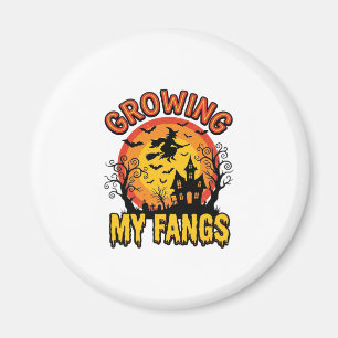 Growing My Fangs Vintage Halloween Vampire Shirt_1 Magnet