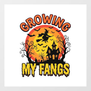 Growing My Fangs Vintage Halloween Vampire Shirt_1 Window Cling