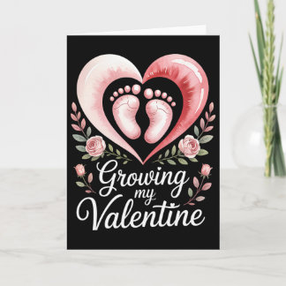 Growing My Valentine By Feet Heart Art Card