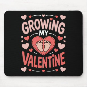 Growing My Valentine Cute By Feet Mouse Pad