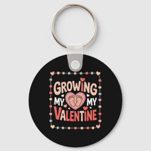 Growing My Valentine My Heart By Feet Keychain