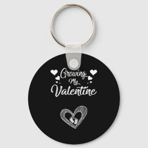 Growing My Valentine Pregnancy New Mom Valentines  Keychain