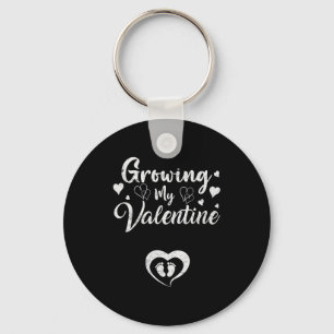 Growing My Valentine Pregnancy New Mom Valentines  Keychain