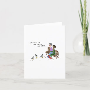 Growing old with you best friend thank you card