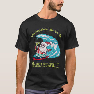 Growing Older But Not Up Surfing Santa T-Shirt