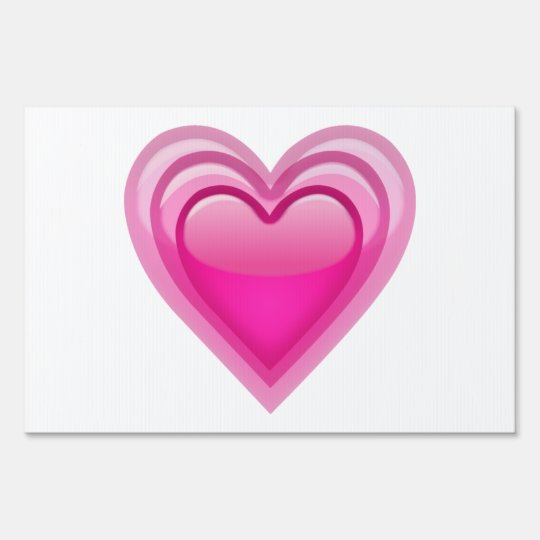 Growing Pink Heart Emoji Sign Zazzle.ca