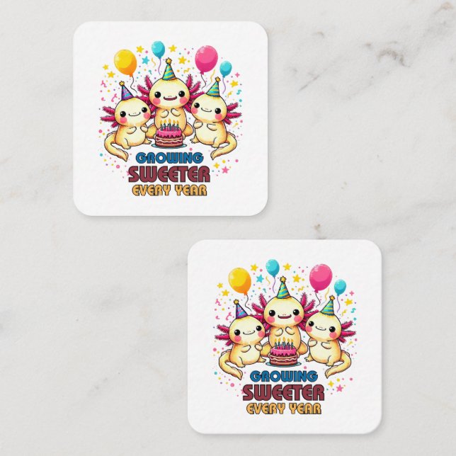 Growing Sweeter with Every Year  Square Business Card (Front/Back)