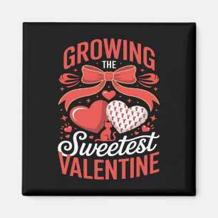 Growing Sweetest Valentine Pregnancy Announcement  Magnet