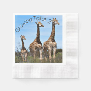 Growing Tall Safari Art Napkin