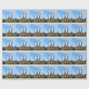Growing Tall Safari Wrap Wrapping Paper