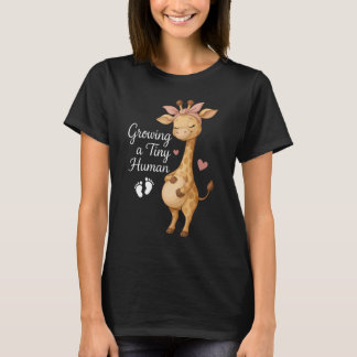 Growing tiny human Pregnancy announcement mothers  T-Shirt