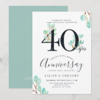 Growing Together 40th Anniversary Eucalyptus Theme
