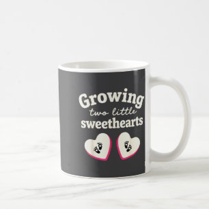 Growing Two Little Sweethearts Valentines Pregnanc Coffee Mug