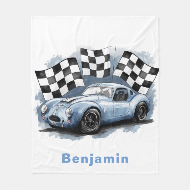 Growing Up 2 Fast Birthday Party Custom Gift Fleece Blanket (Front)