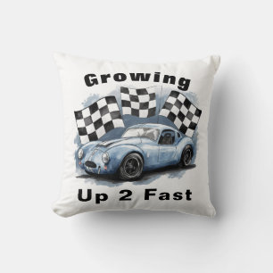 Growing Up 2 Fast Birthday Party Gift Throw Pillow