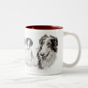 Growing Up Borzoi Two-Tone Coffee Mug