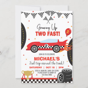 Growing up Deux invitation rapide de 2e anniversai