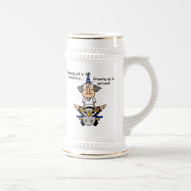Growing Up is Optional Humour Beer Stein (Right)
