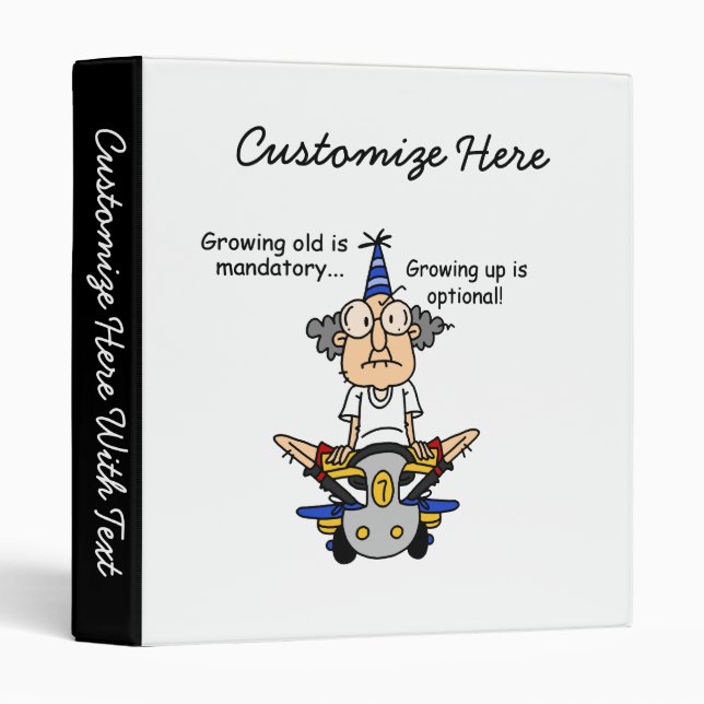 Growing Up is Optional Humour Binder (Front/Spine)