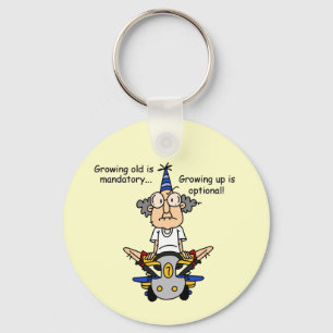 Growing Up is Optional Humour Keychain