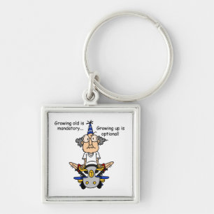 Growing Up is Optional Humour Keychain
