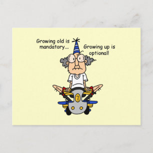 Growing Up is Optional Humour Postcard