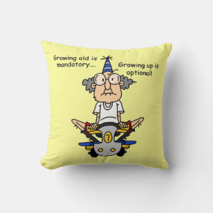 Growing Up is Optional Humour Throw Pillow