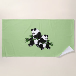 Growing Up Panda Beach Towel