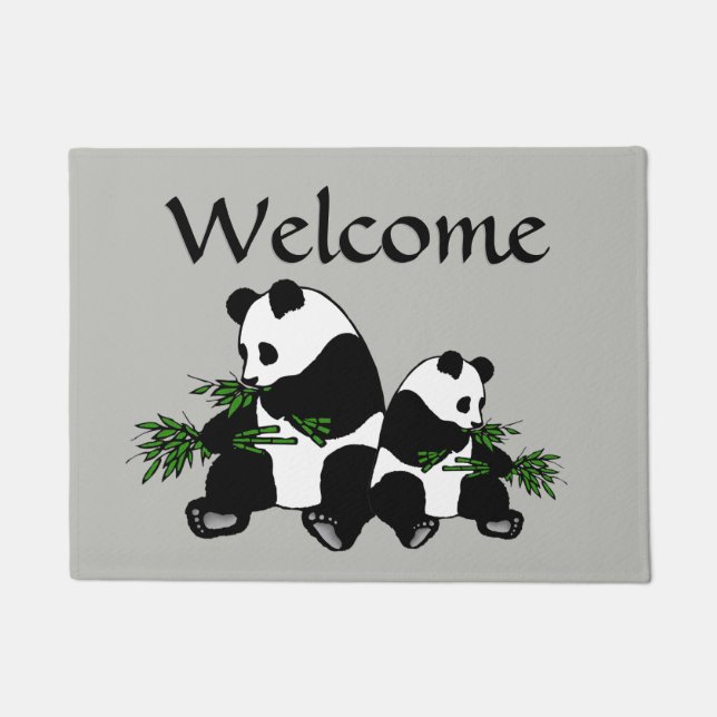 Growing Up Panda Doormat (Front)
