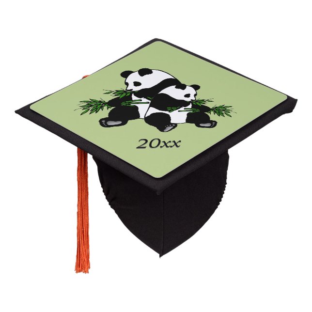 Growing Up Panda Graduation Cap Topper (Angled)