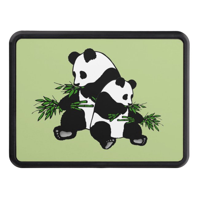 Growing Up Panda Trailer Hitch Cover (Front)