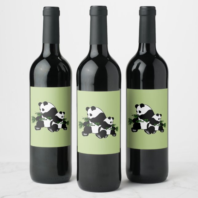 Growing Up Panda Wine Label (Bottles)