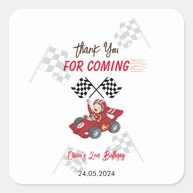 Growing up two fast 2nd Birthday  Square Sticker (Front)