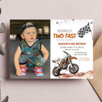 Growing Up Two Fast Dirt Bike Boy 2nd Birthday